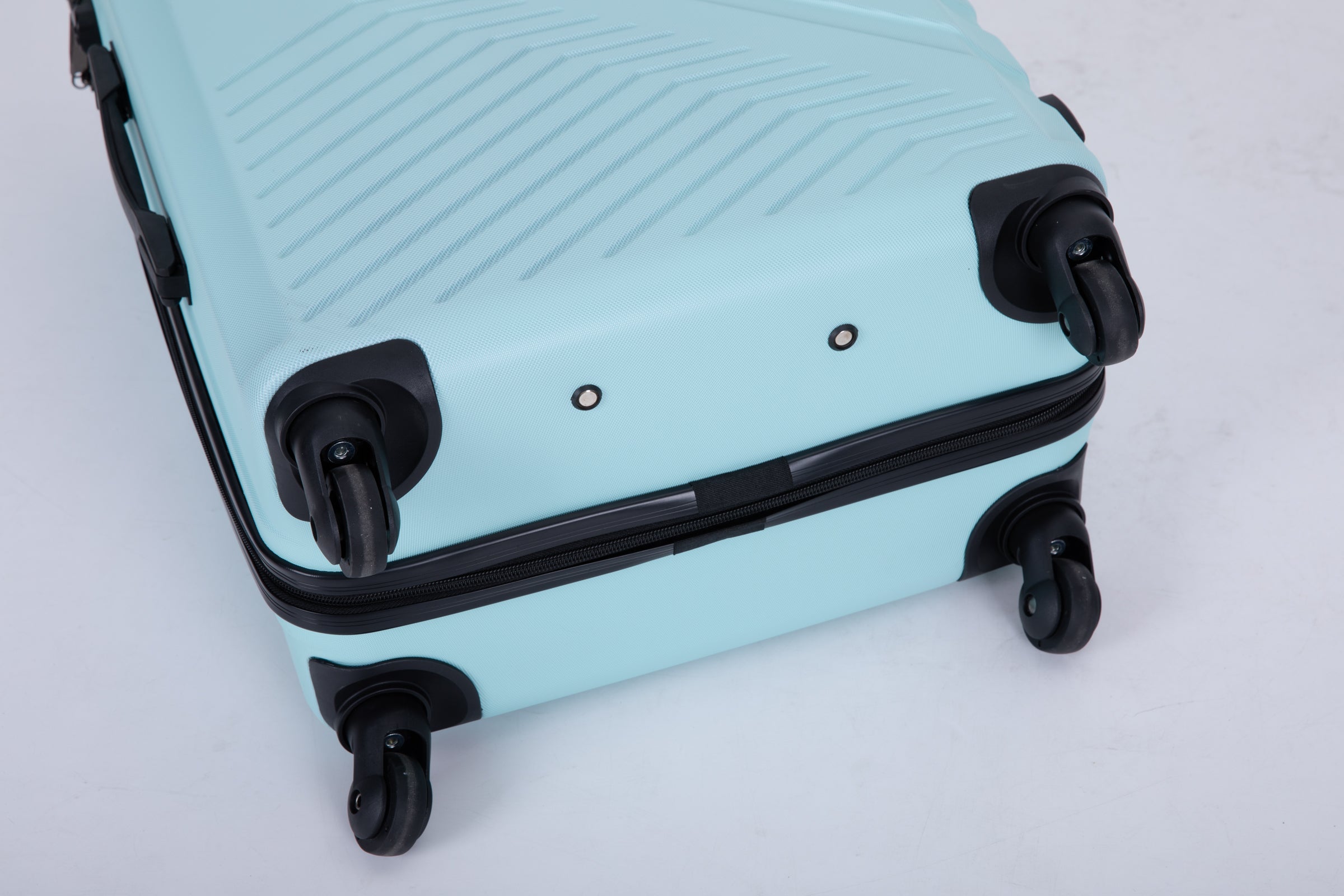 3 Piece Luggage Sets ABS Lightweight Suitcase with Two Hooks, Spinner Wheels, TSA Lock, (20/24/28)   Green