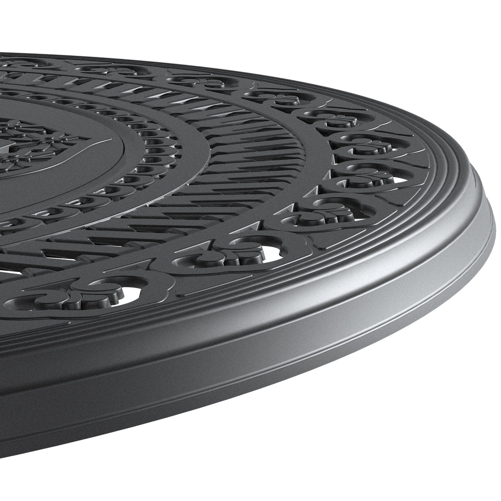 (Cushions In Random Colors)5-Piece Set Of Cast Aluminum Patio Furniture With Cushions